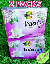 (2) Te de Valeriana ✅ Tea Valerian Infusion Herbs 50 bags By Therbal Free Shipp