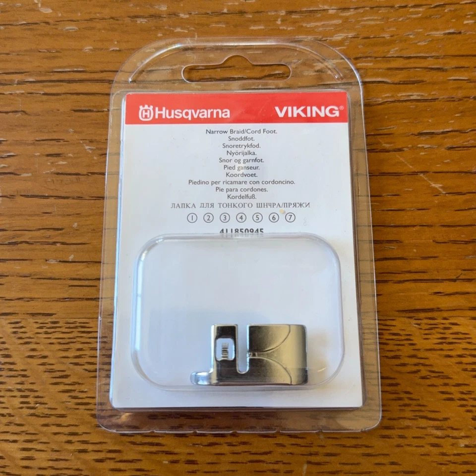 Husqvarna Viking Narrow Braid Cord Foot 411850945 Fits Group 1-7 NEW - Image 1 of 2