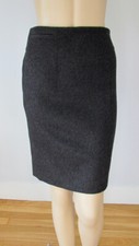 Calvin Klein Collection Black Skirt Pencil Size 2 Side Zip Solid Wool