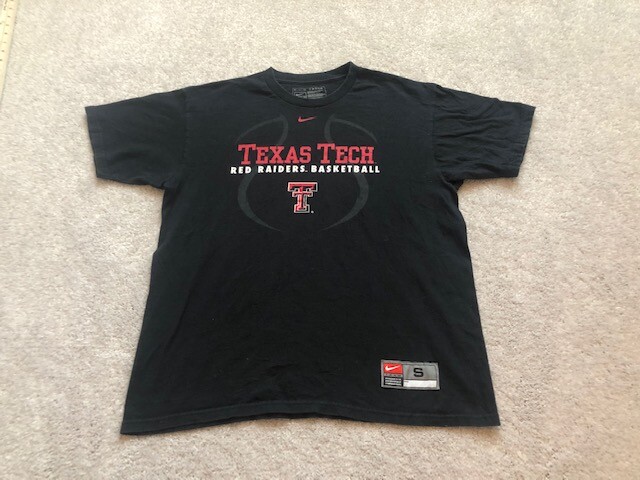 Nike Texas Tech Red Raiders Basketball T Shirt Mens Sz S NCAA Sports College