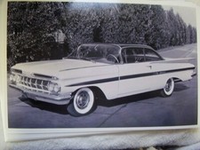 1959 Chevrolet Impala Sport Coupe 11 X 17 Photo Picture