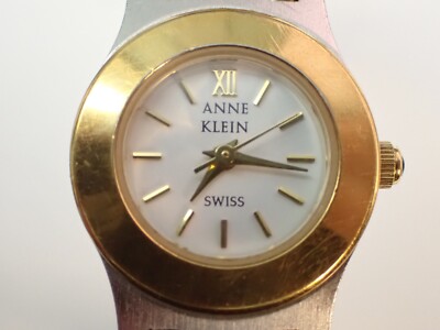 ANNE KLEIN 12/6431-33 Swiss Quartz Two-Tone Women's Wristwatch - Rare
