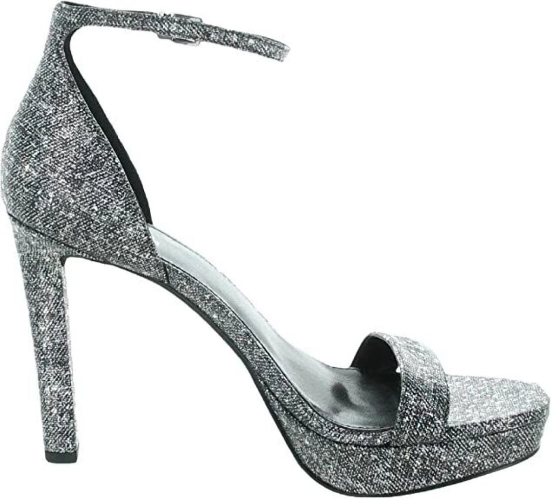 Abito donna Michael Kors Margot antracite metallizzato tacco (taglia 6) nuovo con scatola