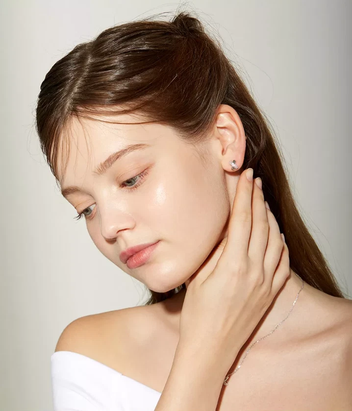 Pendientes StoneHenge Crossing plata SA24C41F plata 925 chapados en oro blanco C.Z Foto 2 de 4