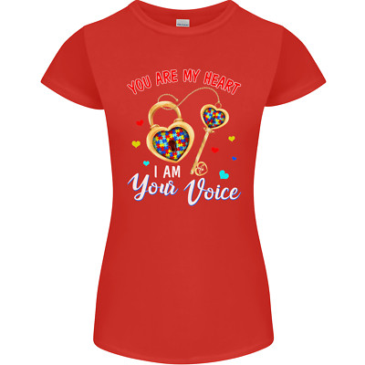 Autism You Are My Heart I Am Your Voice ASD Womens Petite Cut T-Shirt