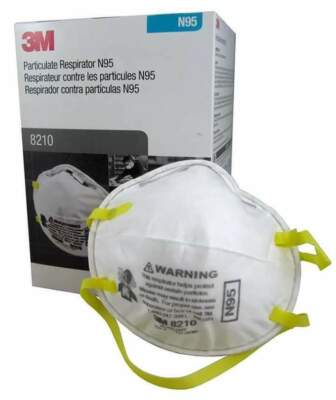 3M 8210 N95 Particulate Respirator, 20 Masks Per Box, EXP. 12/2025