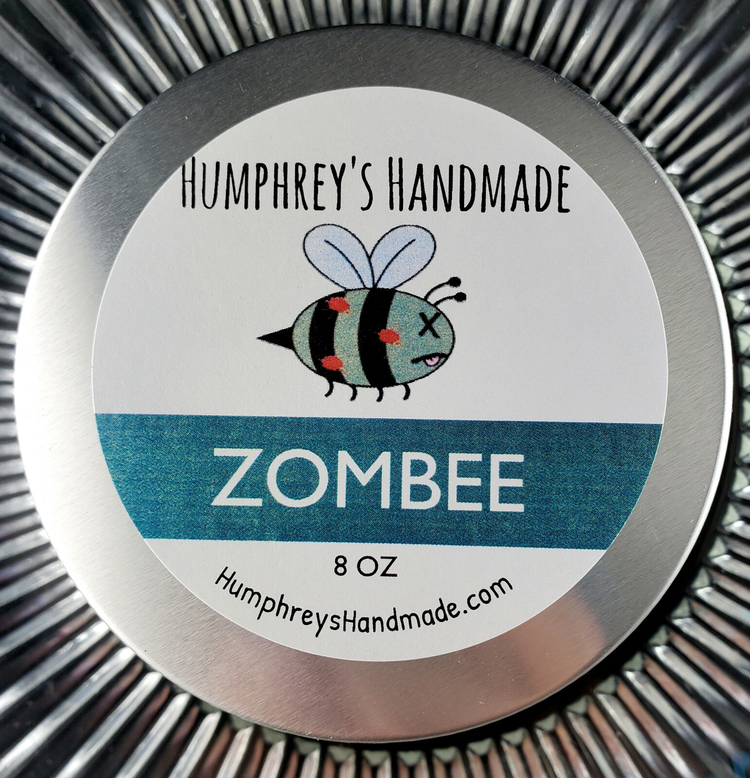 ZOMBEE Candle Sweet Honeycomb Scent Beeswax 8oz Ohio USA Tin