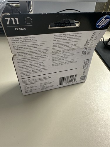 Genuine Original HP 711 Black 1 PACK (CZ133A) Vat Included - Photo 2/2