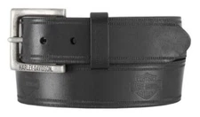 Harley-Davidson Men's Low Ride B&S Genuine Leather Belt - Antique Nickel Buckle
