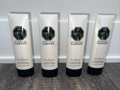 Lanvin Vetyver Blanc 3.4 Oz. Body Lotion Lot Of 4 NEW