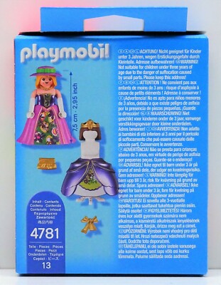 Poupée Playmobil Princesse Reine Avec Vêtements - Figurine Spéciale 4781, Thème Chevalier, Neuf Sous Blister