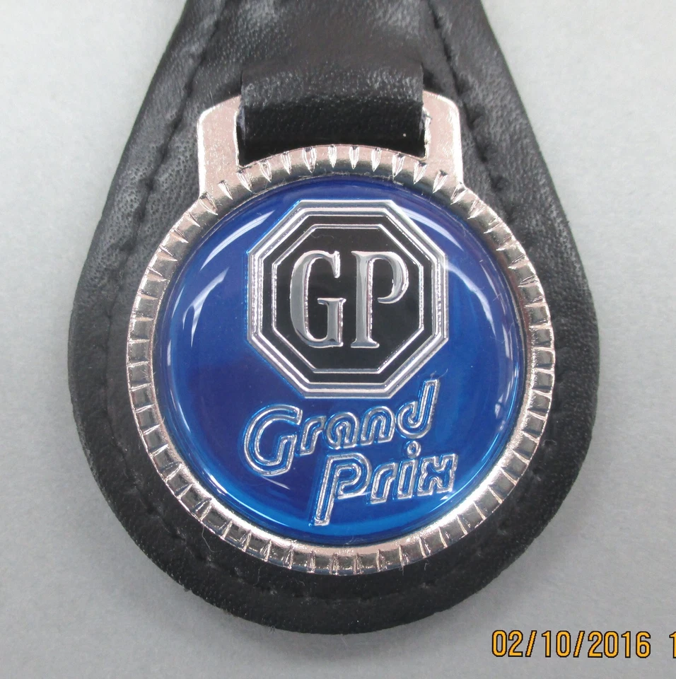 Llavero Pontiac Grand Prix azul cromo cuero negro #3260 1962 1963 1964 1965 Foto 2 de 4