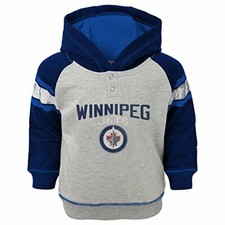Outerstuff NHL Winnipeg Jets Children Boys Classic Stripe Hoodie, 18 Months, ...
