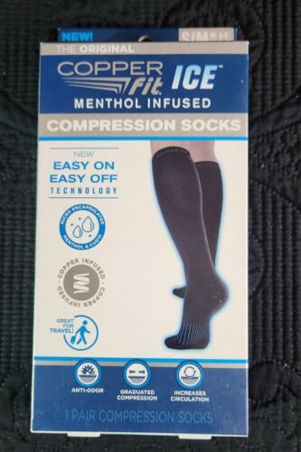 💥Copper Fit Ice Menthol Infused Compression Socks S/M Anti Odor Circulation💥 - Picture 1 of 4