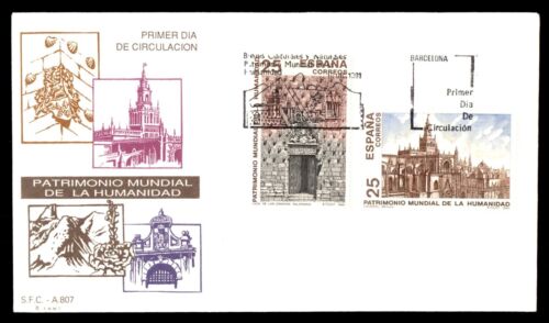 MayfairStamps Spain FDC 1991 World Heritage Sites Combo First Day Cover aaj_2521 - Foto 1 di 2