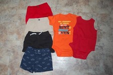 Lot 3-6 mo BOYS Outfit Sets CLOSE OUT 2 bodysuit shirts 4 shorts