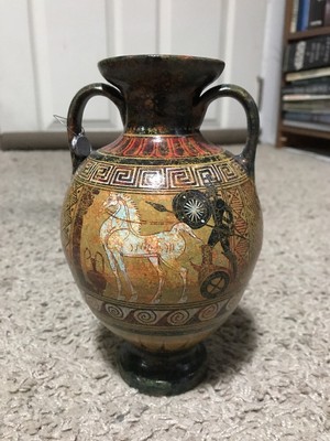 P Vaglis Hand Painted Signed Replica Ancient Greek Roman