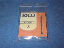 RICO Bb SOPRANO CLARINET REEDS - 3 PACK - #2 STRENGTH 2.0