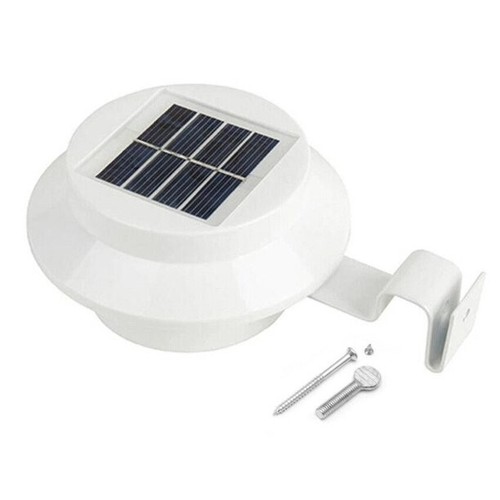 4 Pack Solar Powered LED Outdoor Gutter Lights with Brackets - Water Resistant - Picture 2 of 11