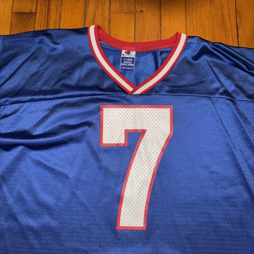 Vintage 90s Doug Flutie 7 Buffalo Bills Champion NFL Football Blue Jersey 48 XL - Picture 5 of 6