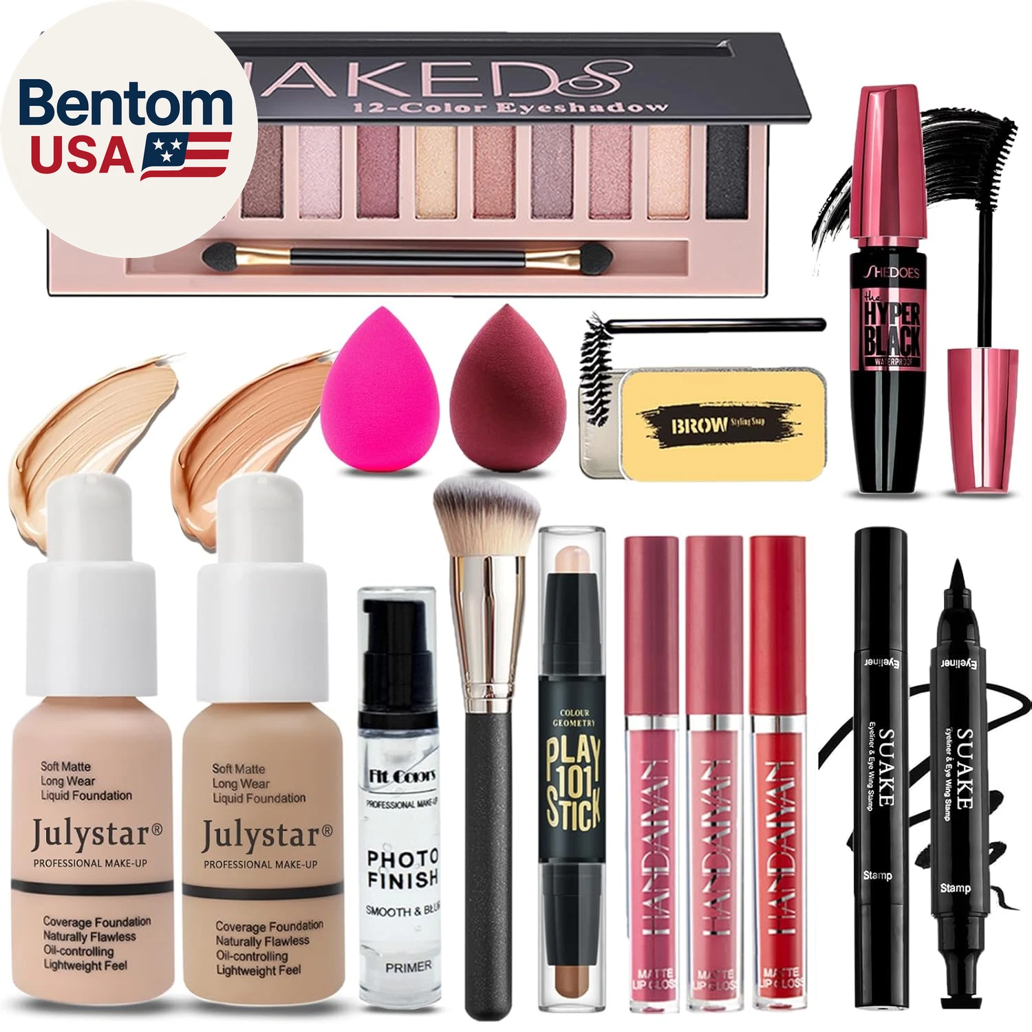 All in One Makeup Kit for Women Full Kit, Makeup Set 12 Colors Eyeshadow, Founda
Opens in a new wind