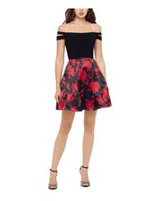 BLONDIE Womens Trapeze Above The Knee Dress Black Sleeveless Party Juniors 3