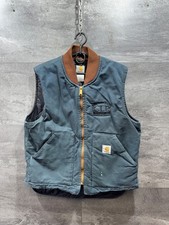 Vintage Carhartt V02 Arctic Vest Spruce Green Distressed Mens Size M