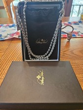 Patricia Nash Tri-Chain adjustable necklace.  Silvertone.  NWT,  NIB