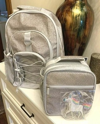 Pottery Barn school LARGE Backpack + Lunch Bag Teen Gear Up Ombre Glitter  .