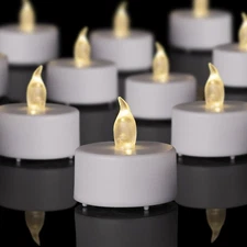 LED Tea Lights Flameless Candles: 12Pack Battery Operated 12pcs, Warm White 