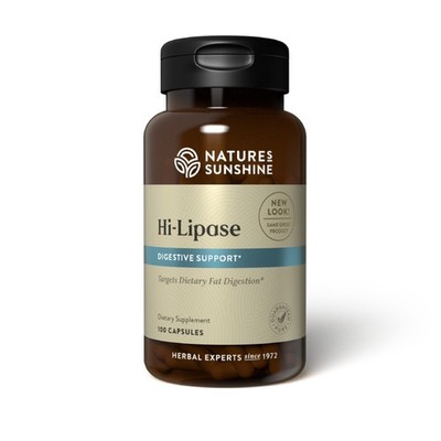 Nature's Sunshine Hi Lipase Dietary Supplement, 100 100 Count (Pack of 1) 