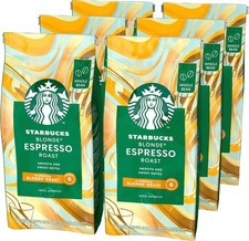 STARBUCKS Blonde Espresso Roast Whole Bean Coffee 200g 6Pack Original Rich UK 30.04 per kilo