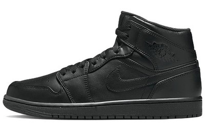 Size 10.5 - Air Jordan 1 2022 Mid Triple Black for sale online | eBay