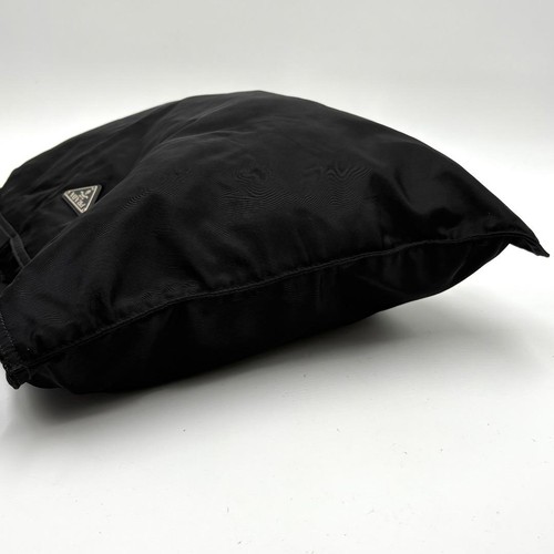 Auth PRADA Tote Bag Shoulder Bag Nylon Black Logo A4 Storage well maintained - Picture 6 of 10