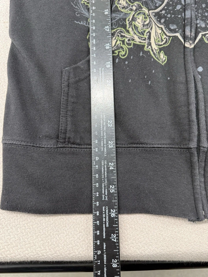 Moletom com capuz vintage Y2K Daughtry grunge zíper completo Rock Bravado masculino tamanho médio - Imagem 3 de 4