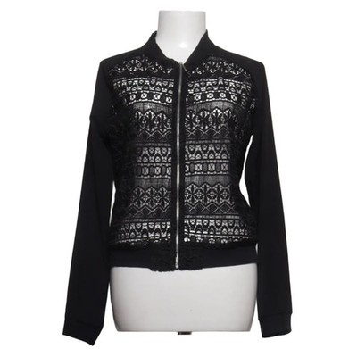 Stradivarius, Jacke, Damen, Größe: M, Schwarz, Blumen #cwq