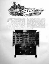 Antiker alter Druck Notizen Nelsons Nussbaum Schrank Napoleons Schwertseiten 1904