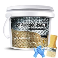 Rust Converter Paint - 32oz Water-Based Rust Reformer & Metal Primer, Semi-Gl...