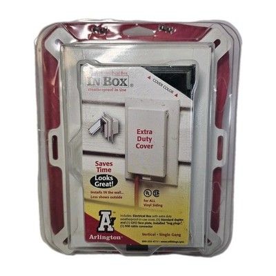 Arlington IN BOX CPI102 Vertical Extra Duty Weatherproof Electrical Box W/ Cover