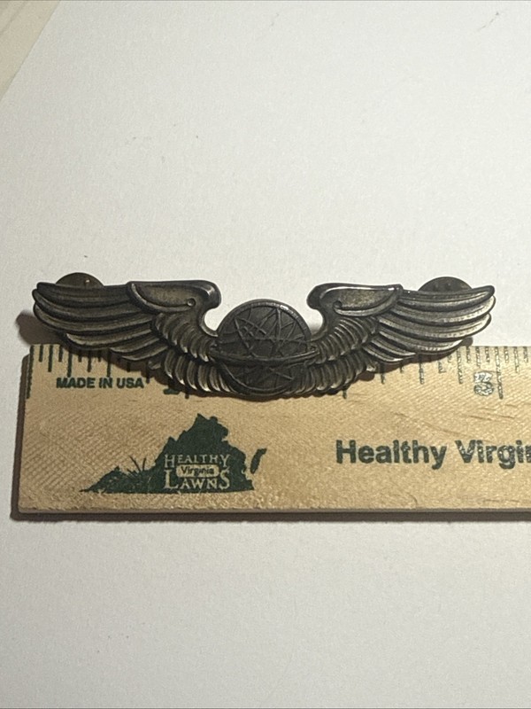 Sterling WWII USAAF Navigator Wings Pin Badge Army Air Force - Estate Find