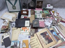Lot Vtg Ephemera Photos Calendars Junk Matches Stamps Advertising Christmas Deco