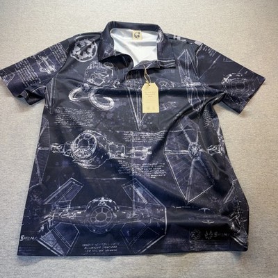 Star Wars TIE Fighter All Over Print Polo Shirt Men's 