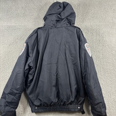National Patrol GardaWorld Security Jacket Mens XL Black Removable 