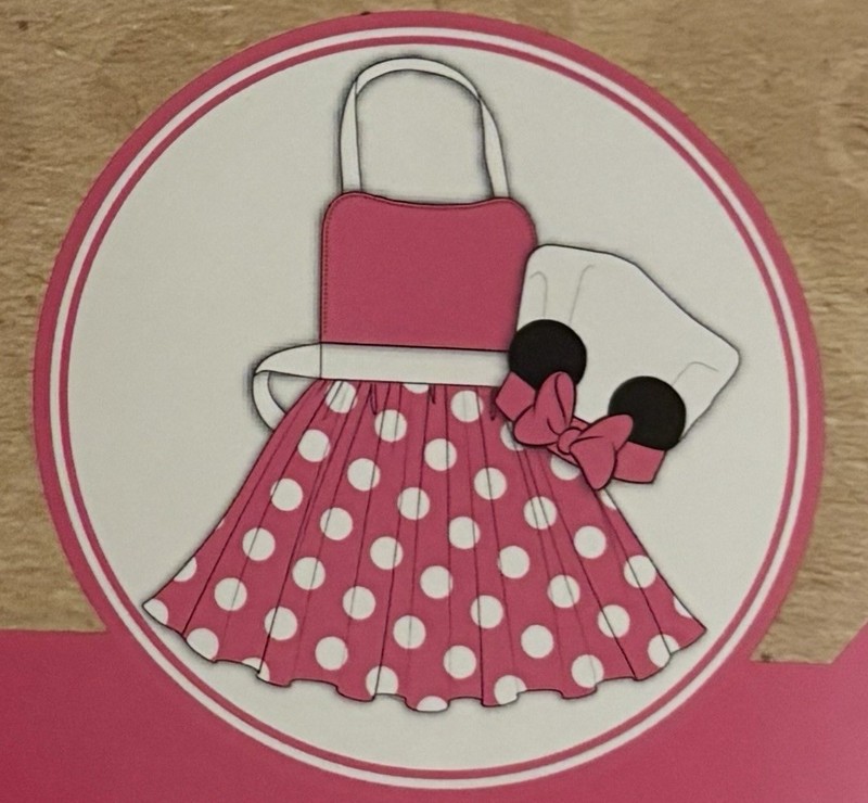 Disney Eats Minnie Mouse PINK Polka Dots Apron & Hat Set Authentic NEW w/Tag