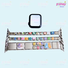 Apple Watch strap stainless steel connectors/ adapters for Italian charms