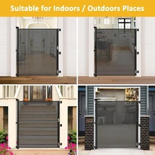 65” Extra Tall Dog Gates for Doorways 55” Wide Retractable Baby Gates for Dogs