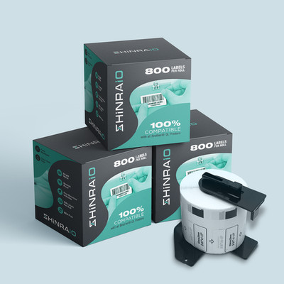 SHINRAIO Compatible DK-1209 Address, Barcode, & Drinks (1.1'' X 2.4 ) Replacement