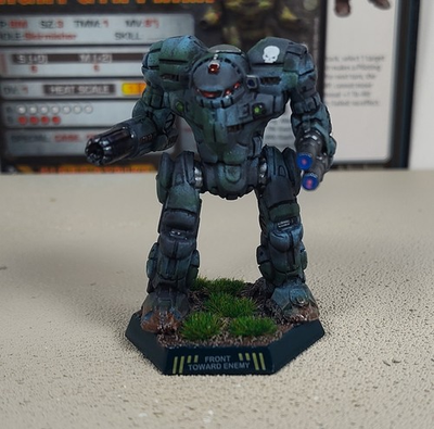 #ad Battletech Pro Painted Night Gyr Mech With Pilot And Mech Cards $45.00