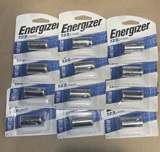 12 Pc Energizer CR123 3V Photo Battery CR123A Lithium Batterie. Exp 2031