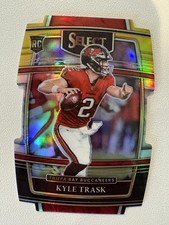 Kyle Trask 2021 Panini Select #63 Black and Gold Prizm Die Cut RC TY1